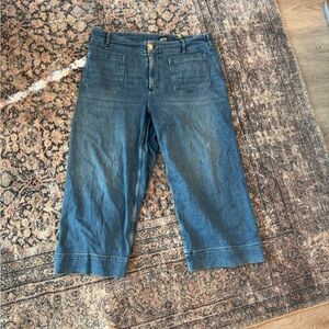 Colette Cropped High Rise Wide Leg jeans